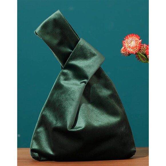 Elegant Velvet Knot Bag, Compact Wrist Purse - Perfect Phone Wallet Gift for Her - Picture 2 of 6